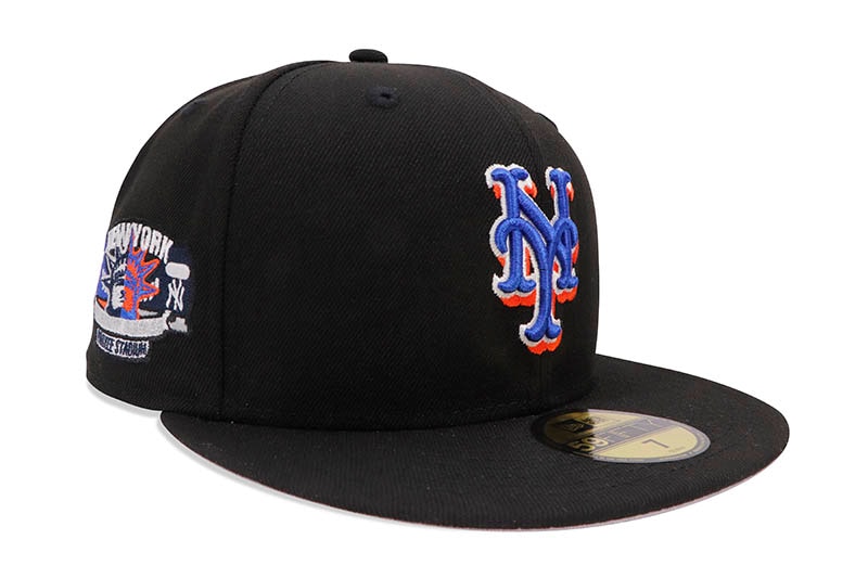 NEW ERA NEW YORK METS 59FIFTY FITTED CAP (SUBWAY SERIES YANKEE STADIUM SIDE PATCH/GREY UNDER VISOR/BLACK)