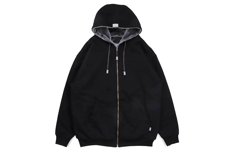 PRO CLUB HEAVYWEIGHT PILE FULL ZIP HOODIE (BLACK/GREY) 144 | Brand