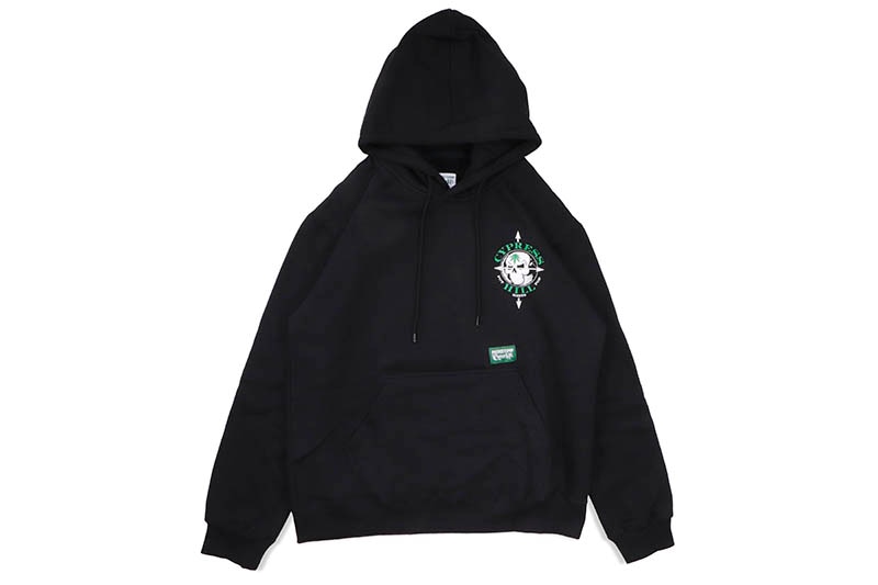 POT MEETS POP x CYPRESS HILL SKULL & COMPASS HOODIE (BLACK) 2307-U008