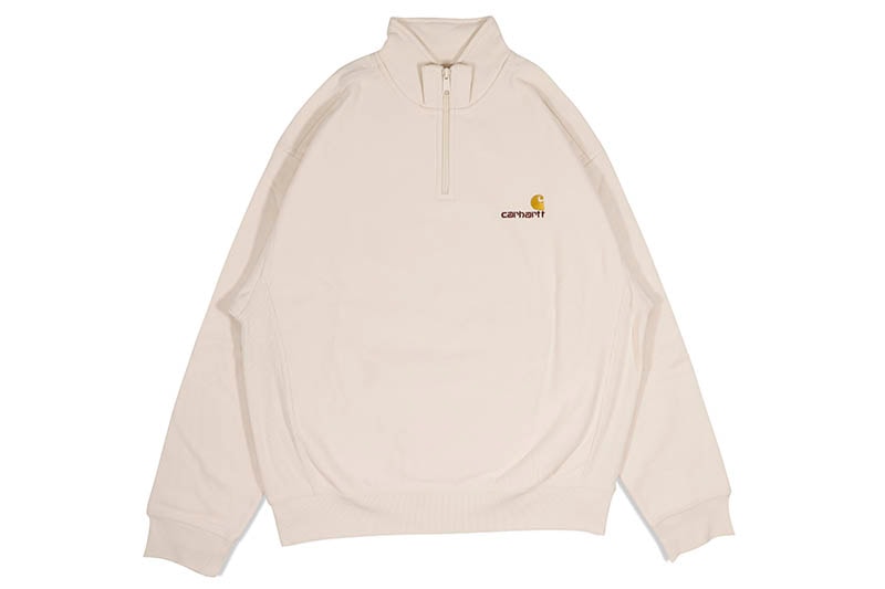 CARHARTT WIP HALF ZIP AMERICAN SCRIPT SWEATSHIRT (I027014