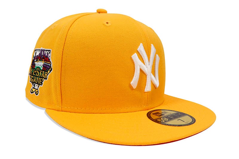 NEW ERA NEW YORK YANKEES 59FIFTY FITTED CAP (2006 ALL STAR GAME CUSTOM SIDE PATCH/SCARLET UNDER VISOR/A GOLD)