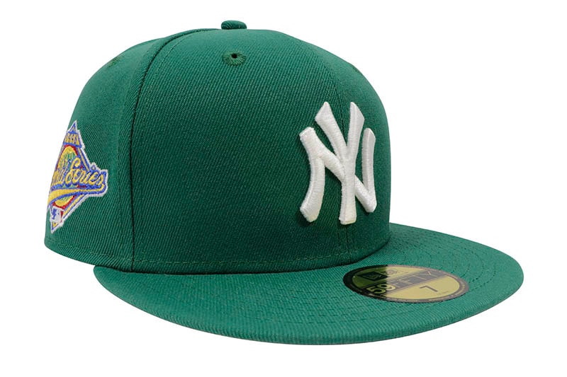 NEW ERA NEW YORK YANKEES 59FIFTY FITTED CAP (1996 WORLD SERIES CUSTOM SIDE PATCH/GREY UNDER VISOR/EMERALD GREEN)