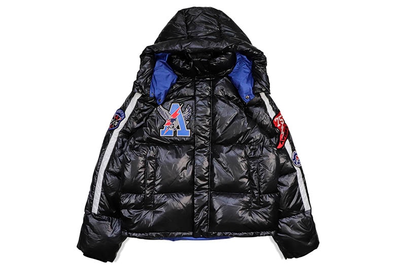 AVIREX VARSITY DOWN JACKET (AVF201O23-001:JET BLACK)