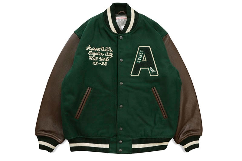 AVIREX NYC STADIUM JACKET (350:DARK GREEN) 783-3252047