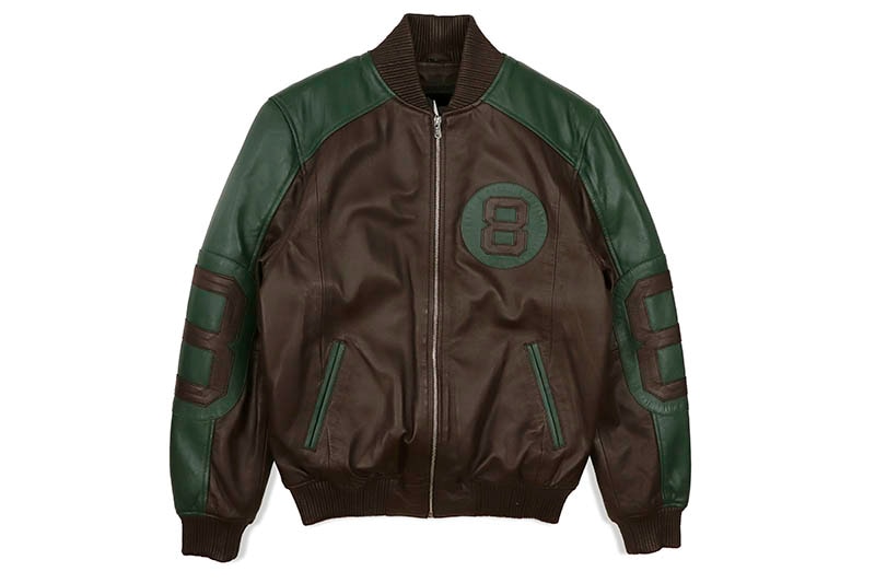 HUDSON OUTERWEAR 8BALL LEATHER JACKET (222:GREEN BROWN)