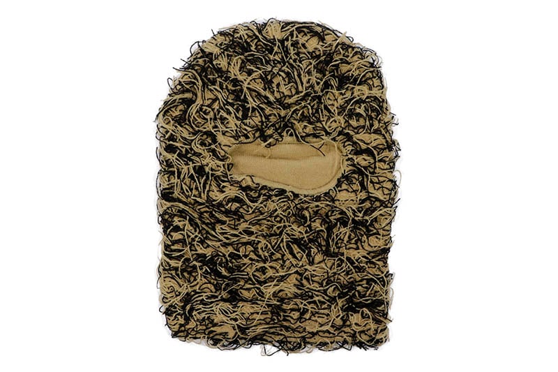 TWO TONE DISTRESSED BALACLAVA (CAMEL/BLACK)