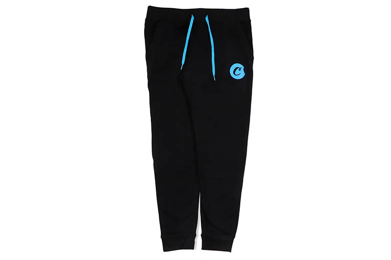 COOKIES C-BITE LOGO SWEATPANTS (BLACK/COOKIES BLUE) CM234BPP02