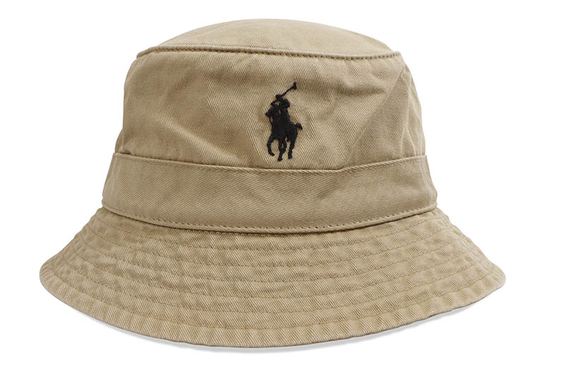 POLO RALPH LAUREN COTTON CHINO BUCKET HAT (710798567014:LUXURY TAN)