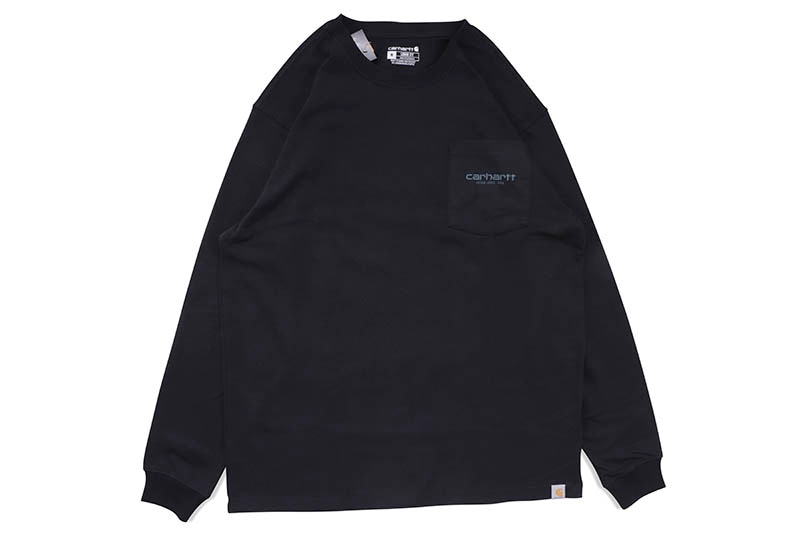 Carhartt LOOSE FIT HEAVYWEIGHT LONG-SLEEVE POCKET C GRAPHIC T-SHIRT (106125-BLK:BLACK)