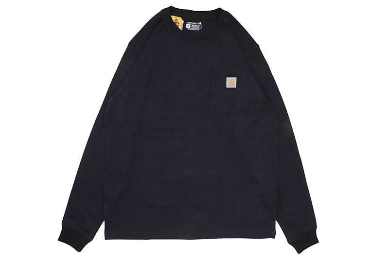 Carhartt RELAX FIT HEAVYWEIGHT LONG-SLEEVE POCKET MOUNTAIN GRAPHIC T-SHIRT (105955-001:BLACK)