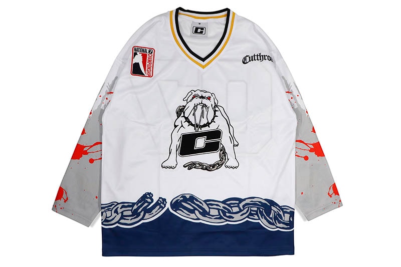 CUTTHROAT VIOLENT DOG HOCKEY JERSEY (WHITE)