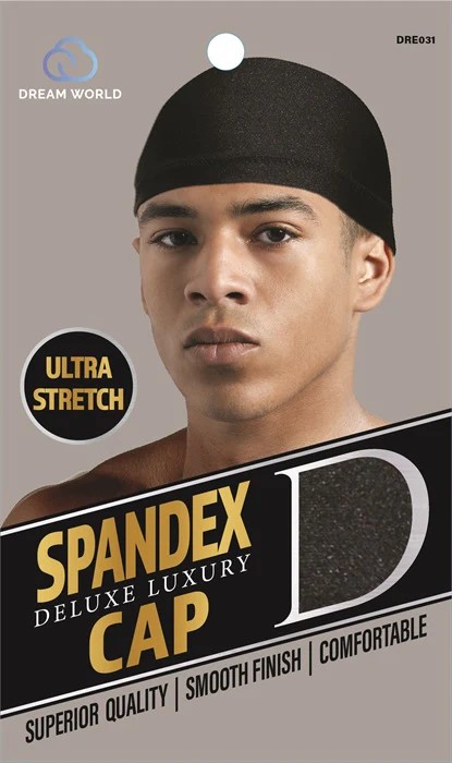 DREAM WORLD DELUXE LUXURY SPANDEX CAP (BLACK) #DRE031