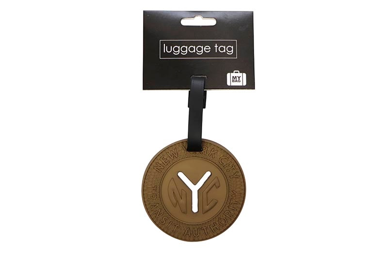 MTA NYC SUBWAY TOKEN LUGGAGE TAG