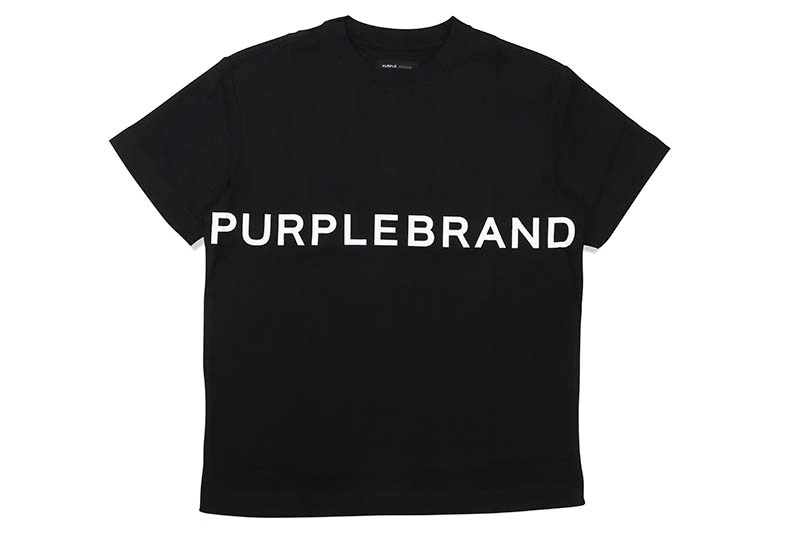 PURPLE BRAND WORDMARK T-SHIRT (P104-JBBW124:BLACK BEAUTY)