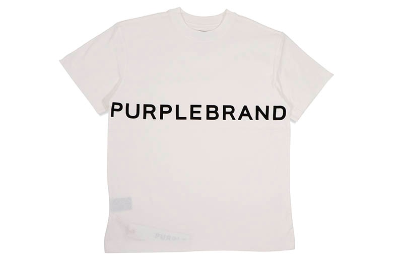 PURPLE BRAND WORDMARK T-SHIRT (P104-JCCW124:COCONUT MILK)