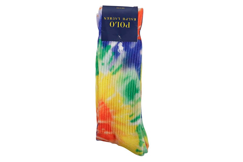 POLO RALPH LAUREN SPIRAL TIE-DYE CREW SOCKS (889337:MULTI)