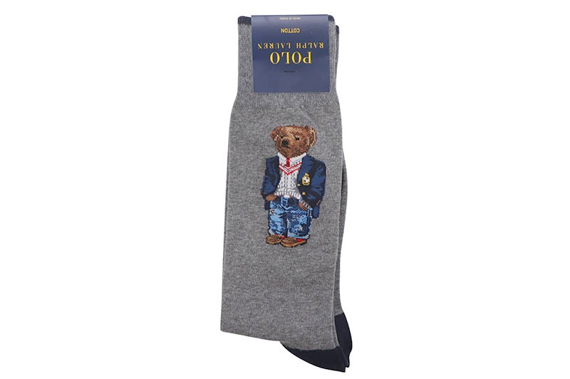 POLO RALPH LAUREN BLAZER BEAR SOCKS (889188:GREY HEATHER)