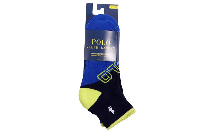 POLO RALPH LAUREN TONAL BRIGHTS QUARTER SOCKS 3-PACK (824446PK:ASSORT)