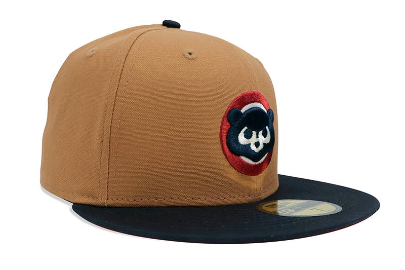 NEW ERA CHICAGO CUBS DUCK CANVAS 59FIFTY FITTED CAP (LIGHT BRONZE/NAVY VISOR) 13751168