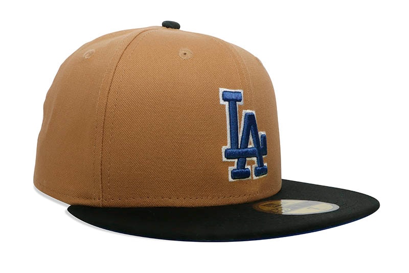 NEW ERA LOS ANGELES DODGERS DUCK CANVAS 59FIFTY FITTED CAP (LIGHT BRONZE/BLACK VISOR) 13751149
