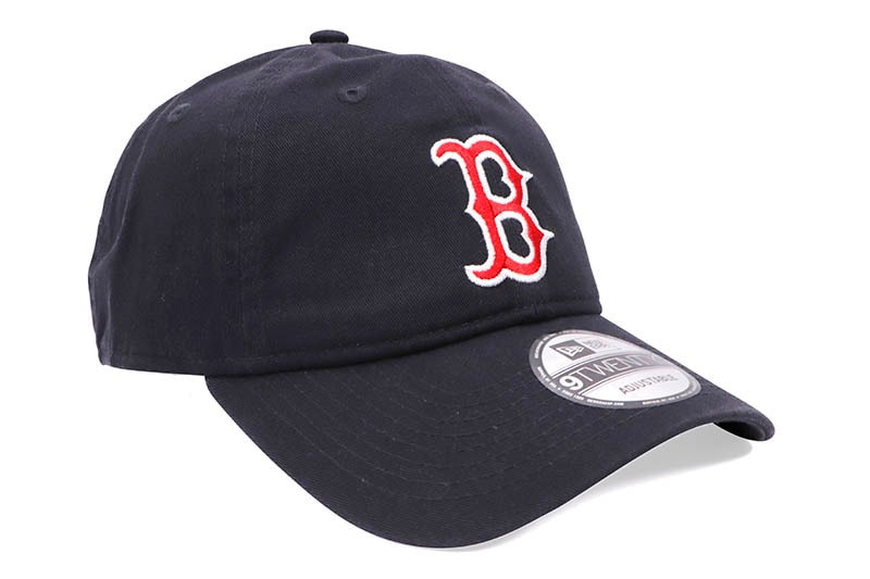 NEW ERA BOSTON RED SOX 9TWENTY WASHED COTTON CROSS STRAP CAP (BLACK/WHITE) 13562192