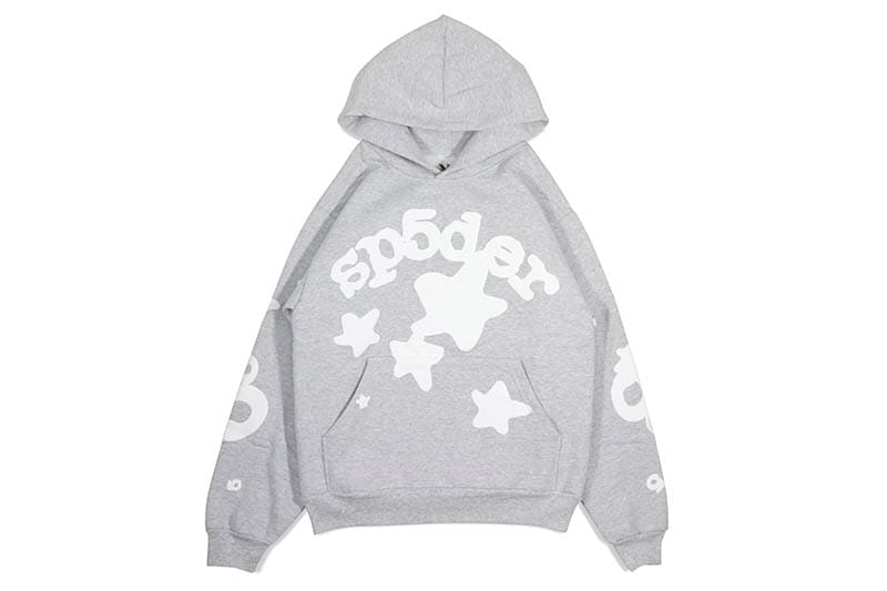 SP5DER BELUGA HOODIE (DARK HEATHER GREY)