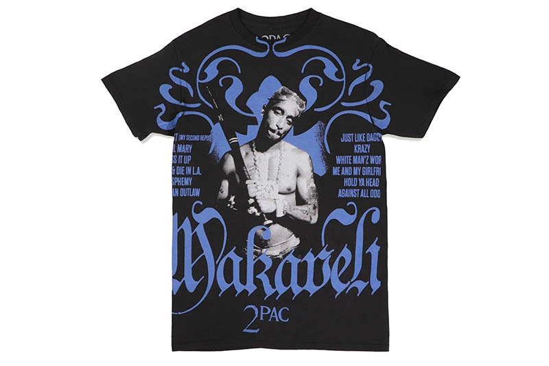 2PAC THE DON KILLUMINATI TRACKLISTING JUMBO GRAPHIC T-SHIRT (BLACK)