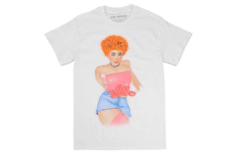 ICE SPICE AIRBRUSH T-SHIRT (WHITE)