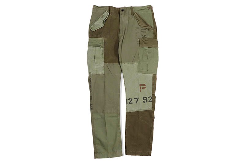 POLO RALPH LAUREN SLIM FIT PATCHWORK CARGO PANT (710932312001:PATCHED OLIVE)