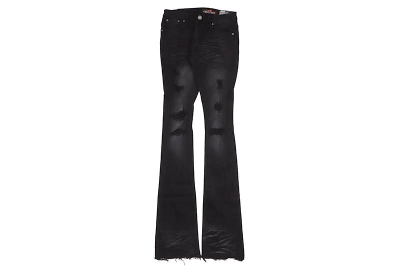 ファッション姫 通販 COPPER RIVET SUPER STRETCH STACKED JEANS (333249-BKS:BLACK パンツ
