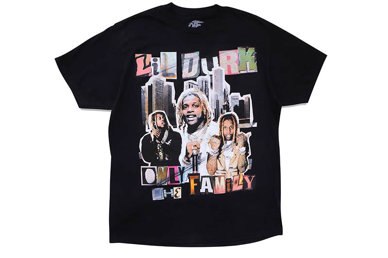LIL DURK ONLY THE FAMILY GRAPHIC T-SHIRT (BLACK)