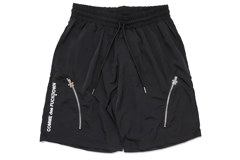 COMME DES FUCKDOWN NYLON SHORTS (762422411:BLACK)