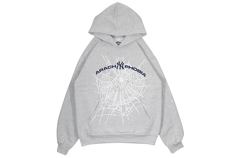 SP5DER ARACH NY PHOBIA HOODIE (ASH GREY)