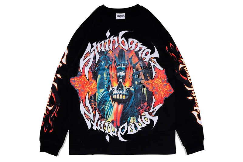 SB STUDIOS STAINBANDZ LONGSLEEVE T-SHIRTS (BLACK/RED)