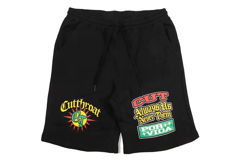CUTTHROAT FLEECE SHORTS (BLACK)