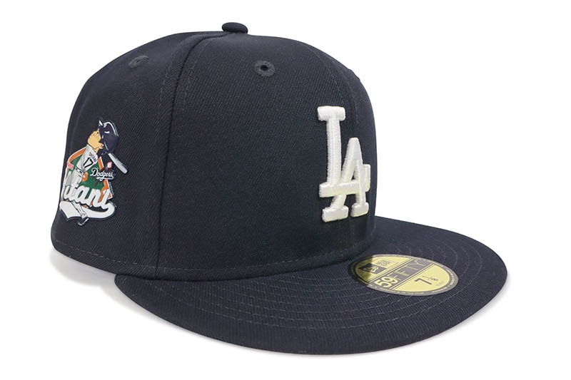 NEW ERA LOS ANGELES DODGERS 59FIFTY FITTED CAP (SHOHEI OHTANI BATTING SIDE PATCH/GREY UNDER VISOR/NAVY) 60595094