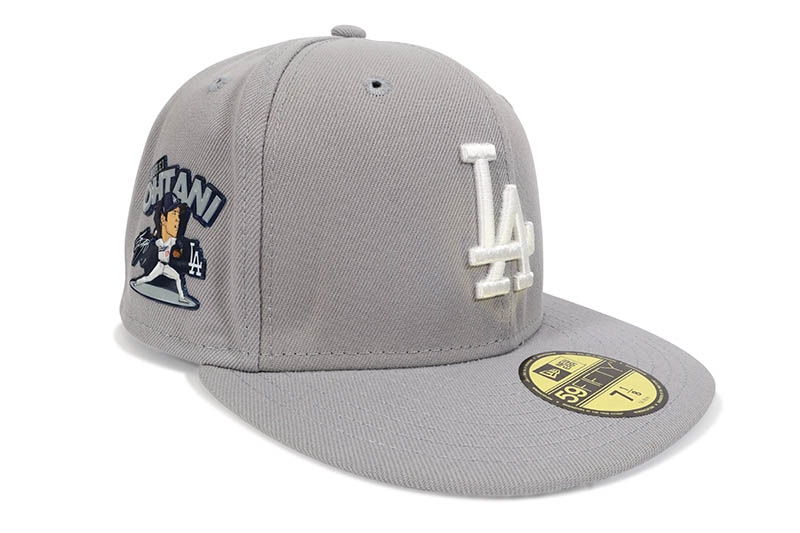 NEW ERA LOS ANGELES DODGERS 59FIFTY FITTED CAP (SHOHEI OHTANI PITCHING SIDE PATCH/GREY UNDER VISOR/GREY) 60595099