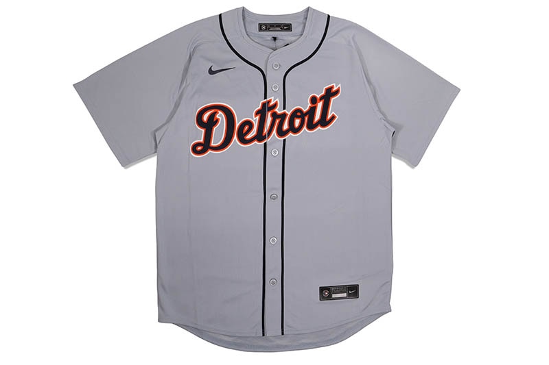 NIKE MLB DETROIT TIGERS ROAD LIMITED JERSEY (T7LM-DGRD-DG-L23:GRAY)