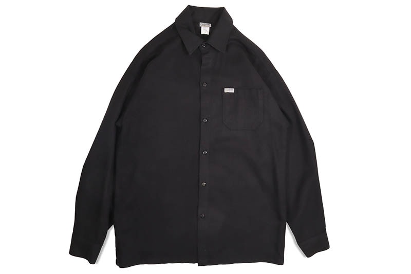 CALTOP PLAID FLANNEL LONG SLEEVE SHIRT (#2000:BLACK)