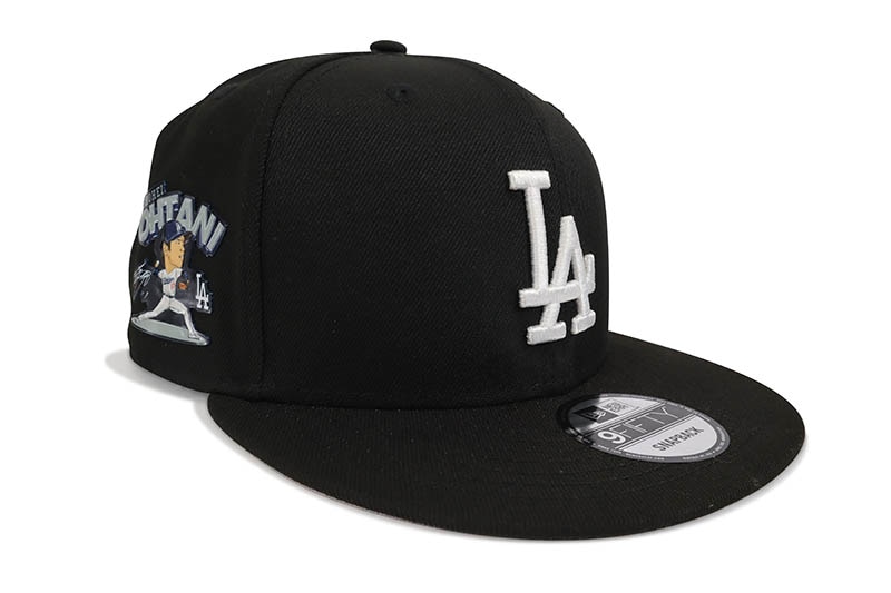 NEW ERA LOS ANGELES DODGERS 9FIFTY SNAPBACK CAP (SHOHEI OHTANI PITCHING SIDE PATCH/GREY UNDER VISOR/BLACK) 60595076