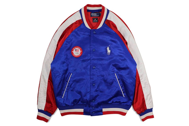 POLO RALPH LAUREN TEAM USA SATIN BASEBALL JACKET
