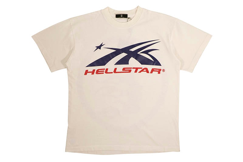 HELLSTAR STUDIOS SPORTS CORE GEL LOGO T-SHIRTS (CREAM