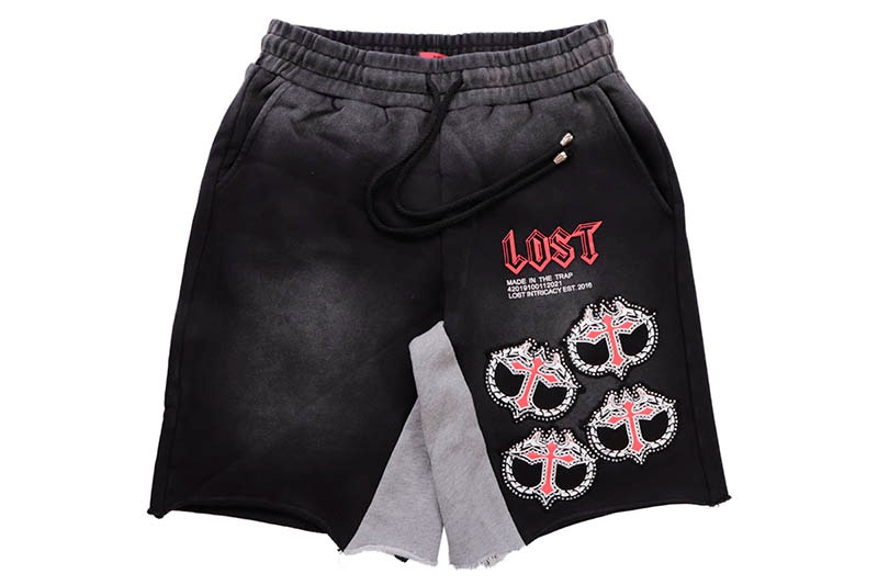 LOST INTRICACY BLACK RED MITT SHORTS