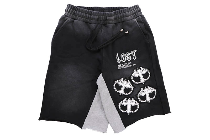 LOST INTRICACY BLACK WHITE MITT SHORTS