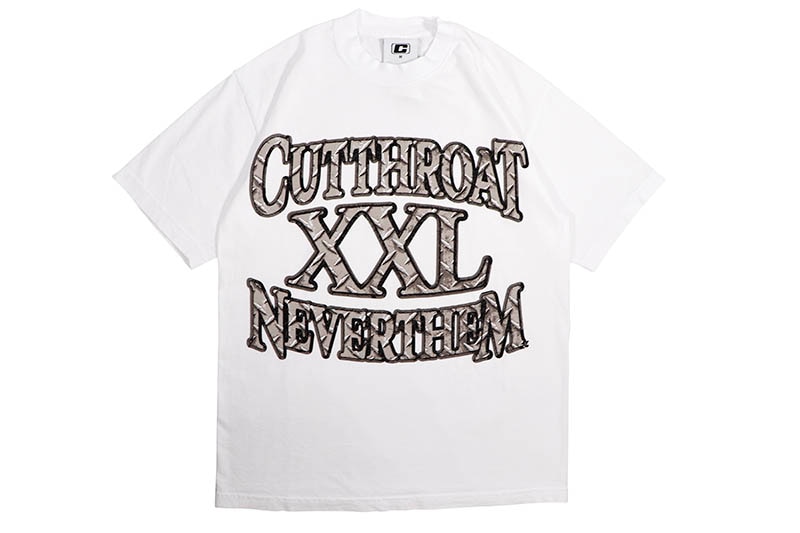 CUTTHROAT XXL NEVER THEM TEE (WHITE)