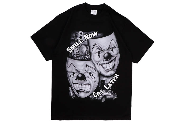 STREET WEAR SUPPLY SMILE NOW CRY LATER T-SHIRT (BLACK)