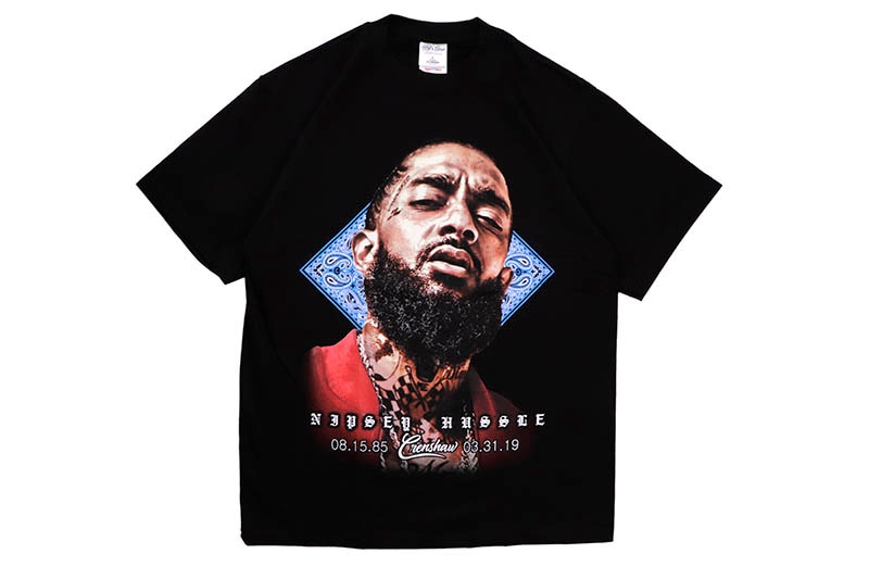 STREET WEAR SUPPLY R.I.P. NIPSEY HUSSLE T-SHIRT (BLACK)