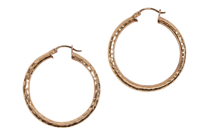10K YELLOW HOOP EARRINGS #323