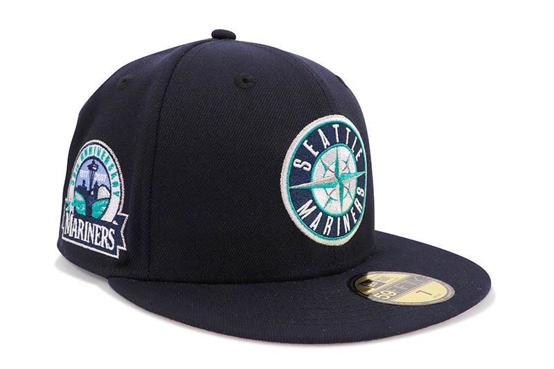 NEW ERA SEATTLE MARINERS 59FIFTY FITTED CAP (30TH ANNIVERSARY CUSTOM SIDE PATCH/GREY UNDER VISOR/NAVY)