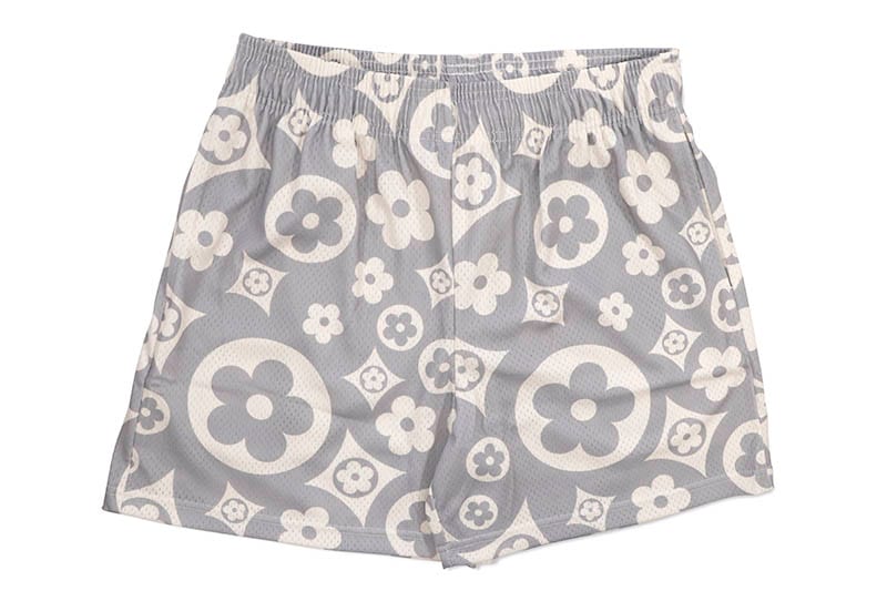 BRAVEST STUDIOS GREY FLOWER SHORTS